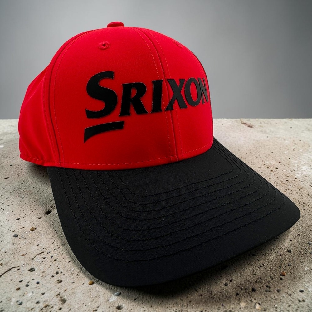Srixon Golf Tour Tech Hat Adjustable Snapback Red Black Lightweight Logo Cap NEW